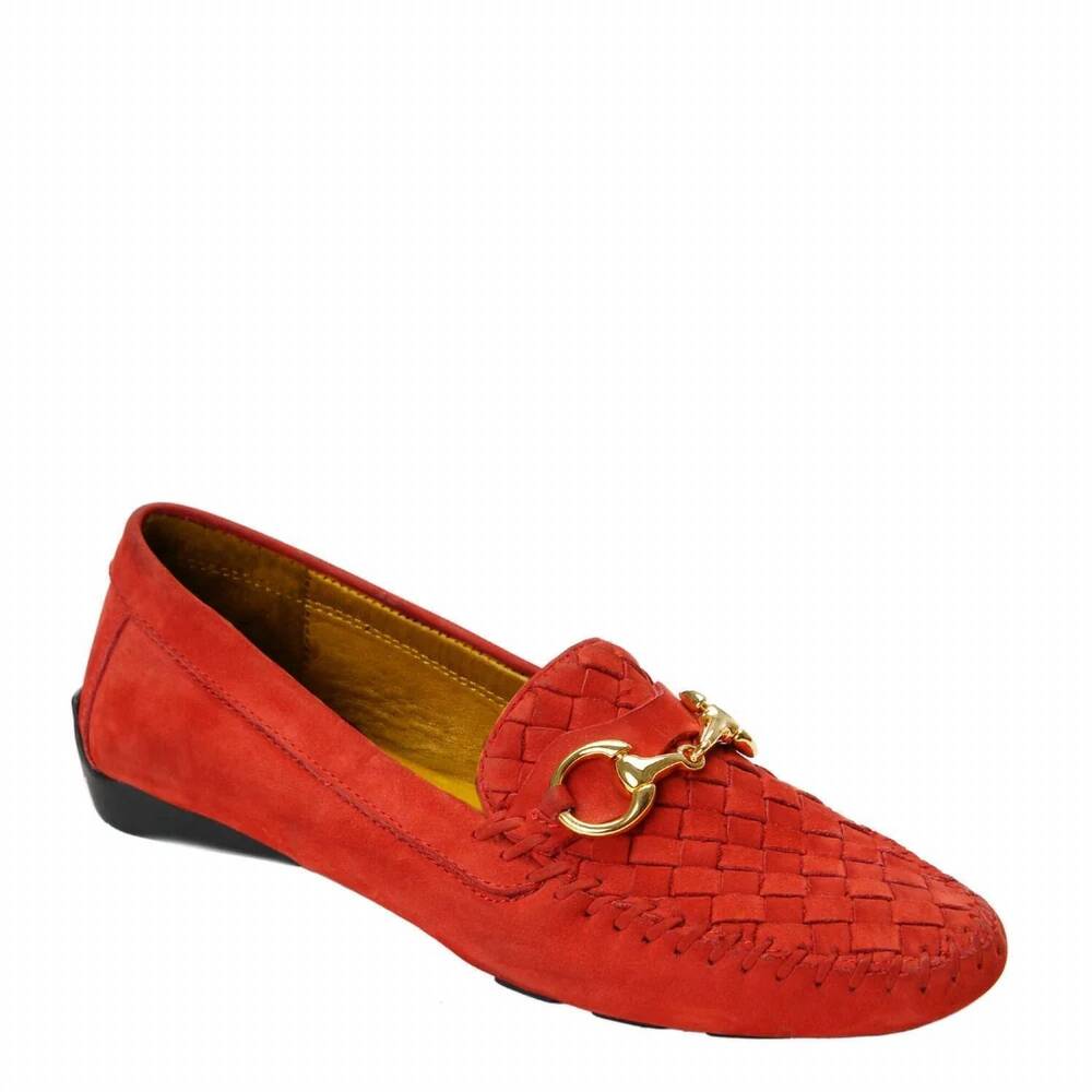 NEW ROBERT ZUR women's perlata loafer in red